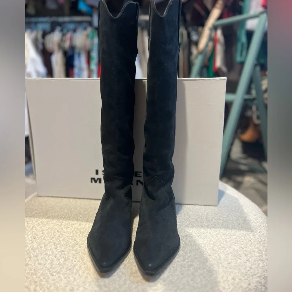 Isabel Marant Denvee Suede Western Boot sz 38 - Picture 5 of 10